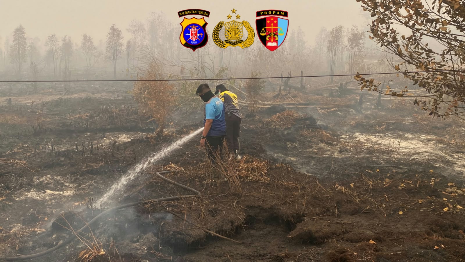 Bergerak di Dua Lokasi Sekaligus, Tim 1 Satgas Karhutla Bidpropam Polda Kalteng Berhasil Jinakkan Api di Manduhara Ujung dan Lingkar Luar