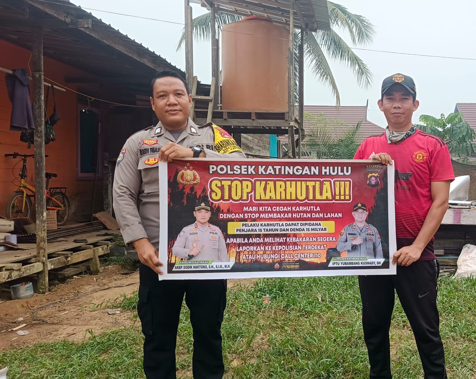 ‎Polsek Katingan Hulu sosialisasi Stop Karhutla.