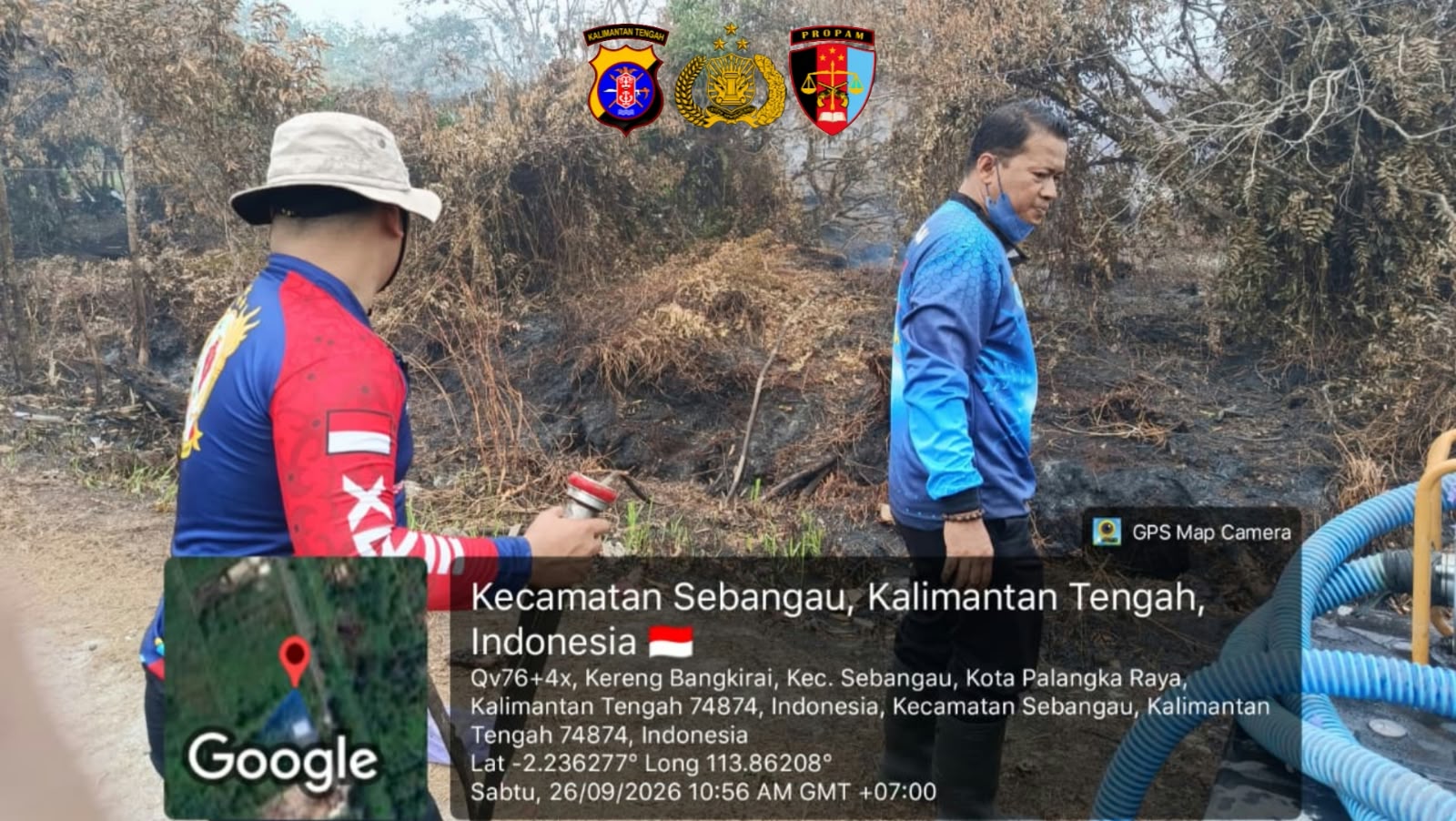 Penuh Semangat, Satgas Bidpropam Polda Kalteng Sukses Padamkan Karhutla di Kereng Bangkirai