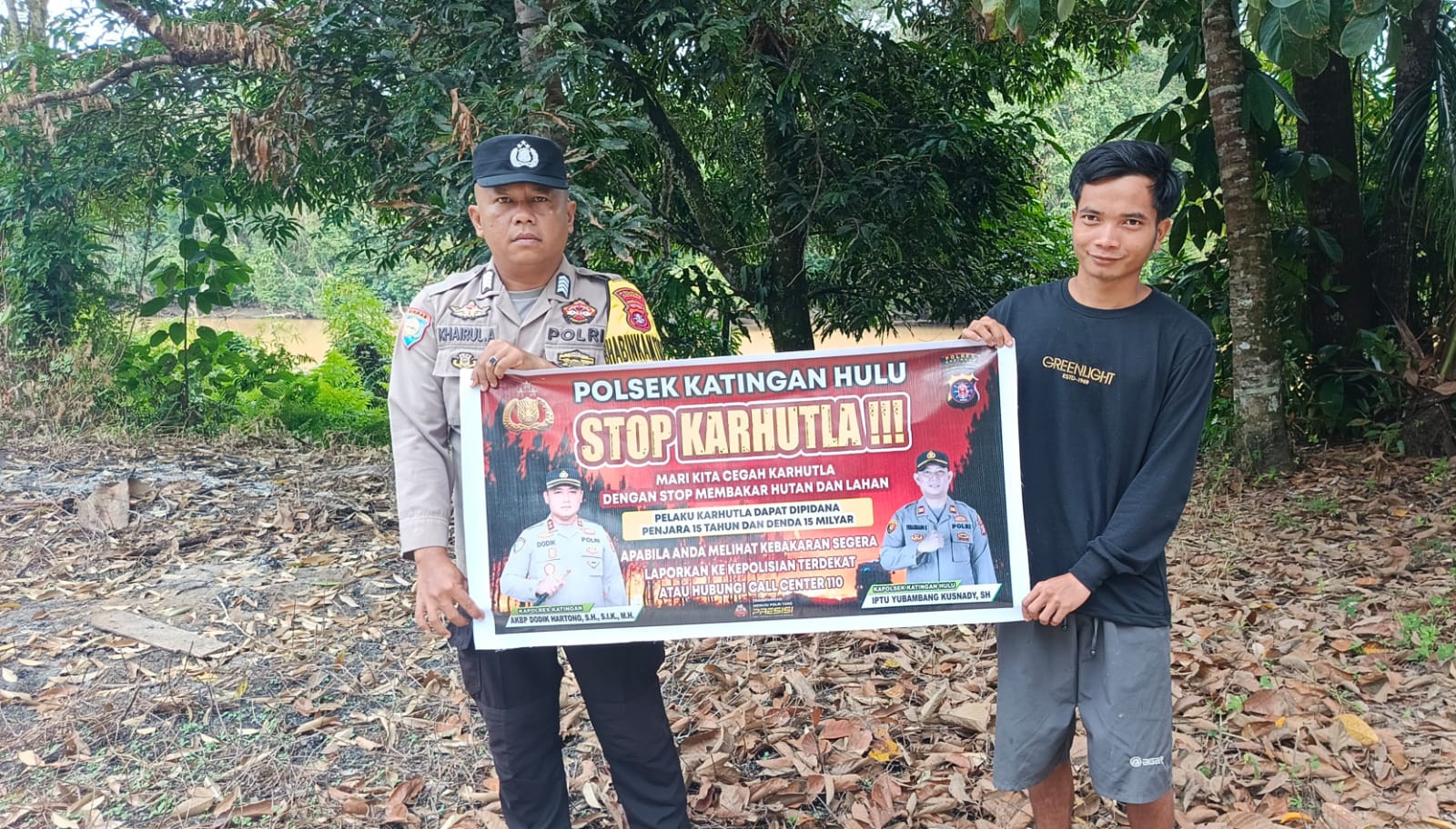 ‎Polsek Katingan Hulu sosialisasi Stop Karhutla.