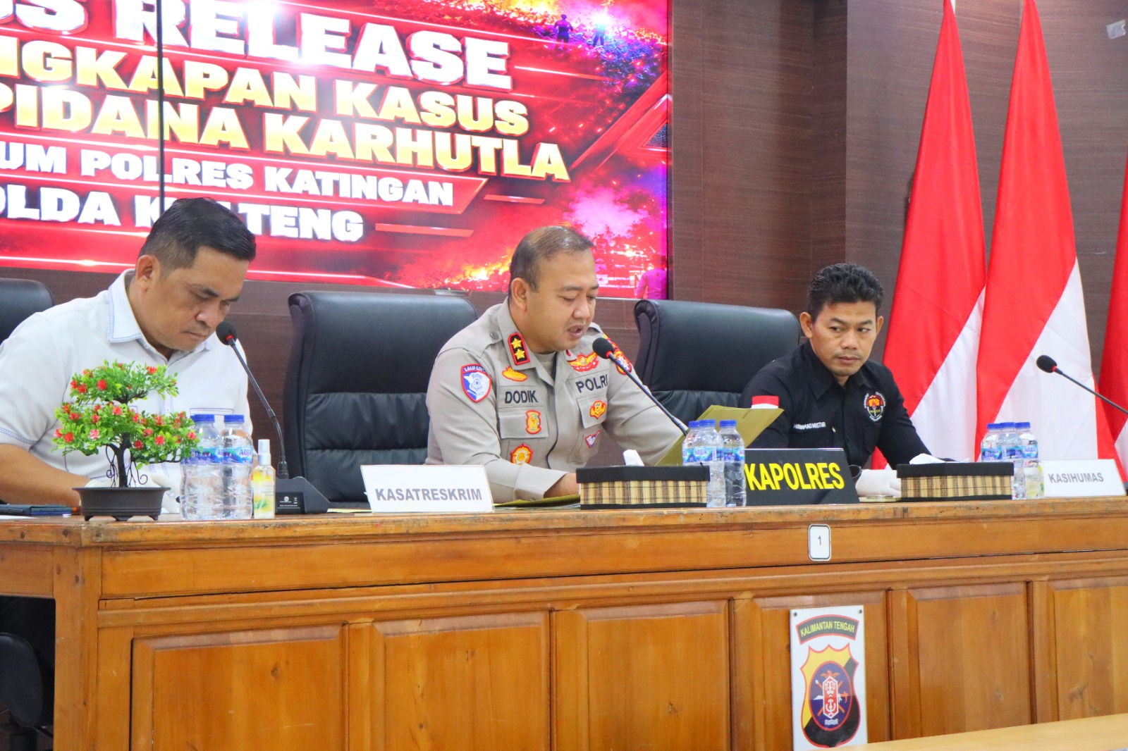 Press Release Kapolres Katingan: Polisi Ungkap Pelaku Karhutla di Katingan