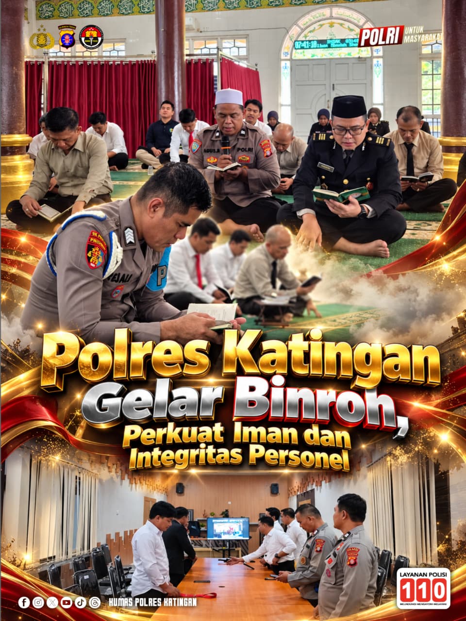 Polres Katingan Gelar Binroh, Perkuat Iman dan Integritas Personel