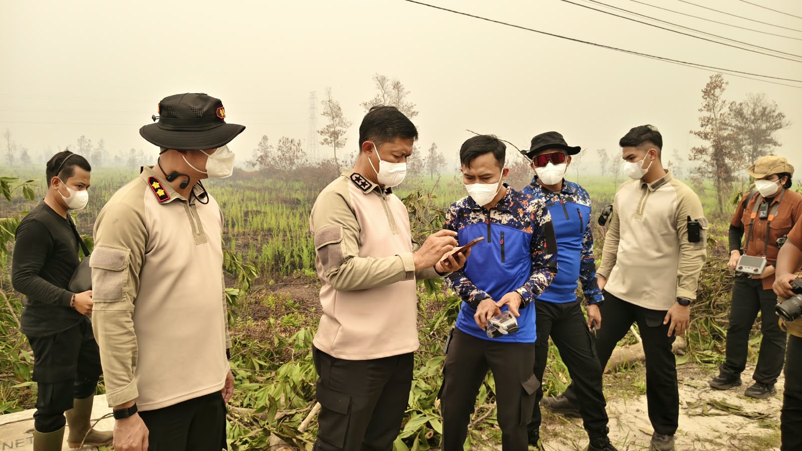 Kapolda Kalteng Turun Langsung Cek Penanganan Karhutla di Tanjung Taruna, Pastikan Berjalan Optimal