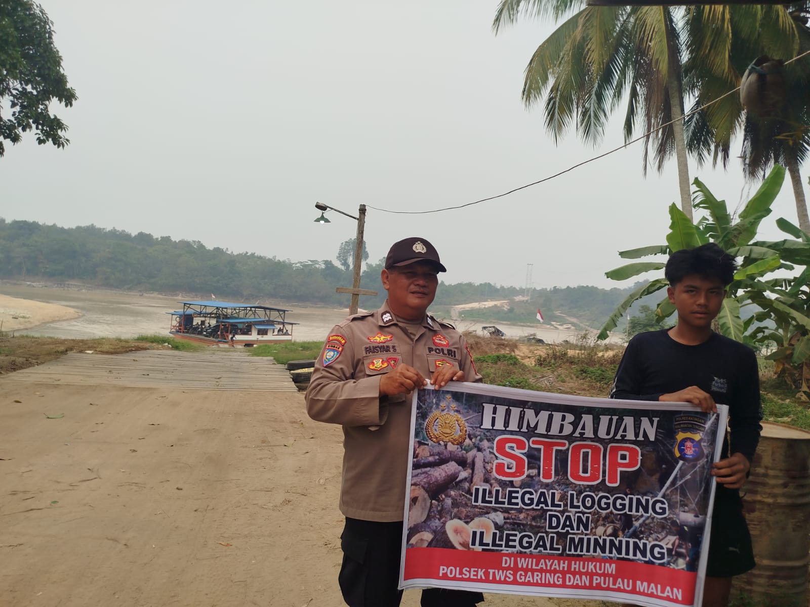 Polsek Tewang Sangalang Garing dan Pulau Malan Minta Warga Tidak Melakukan Aktivitas Ilegal Logging dan Ilegal Minning