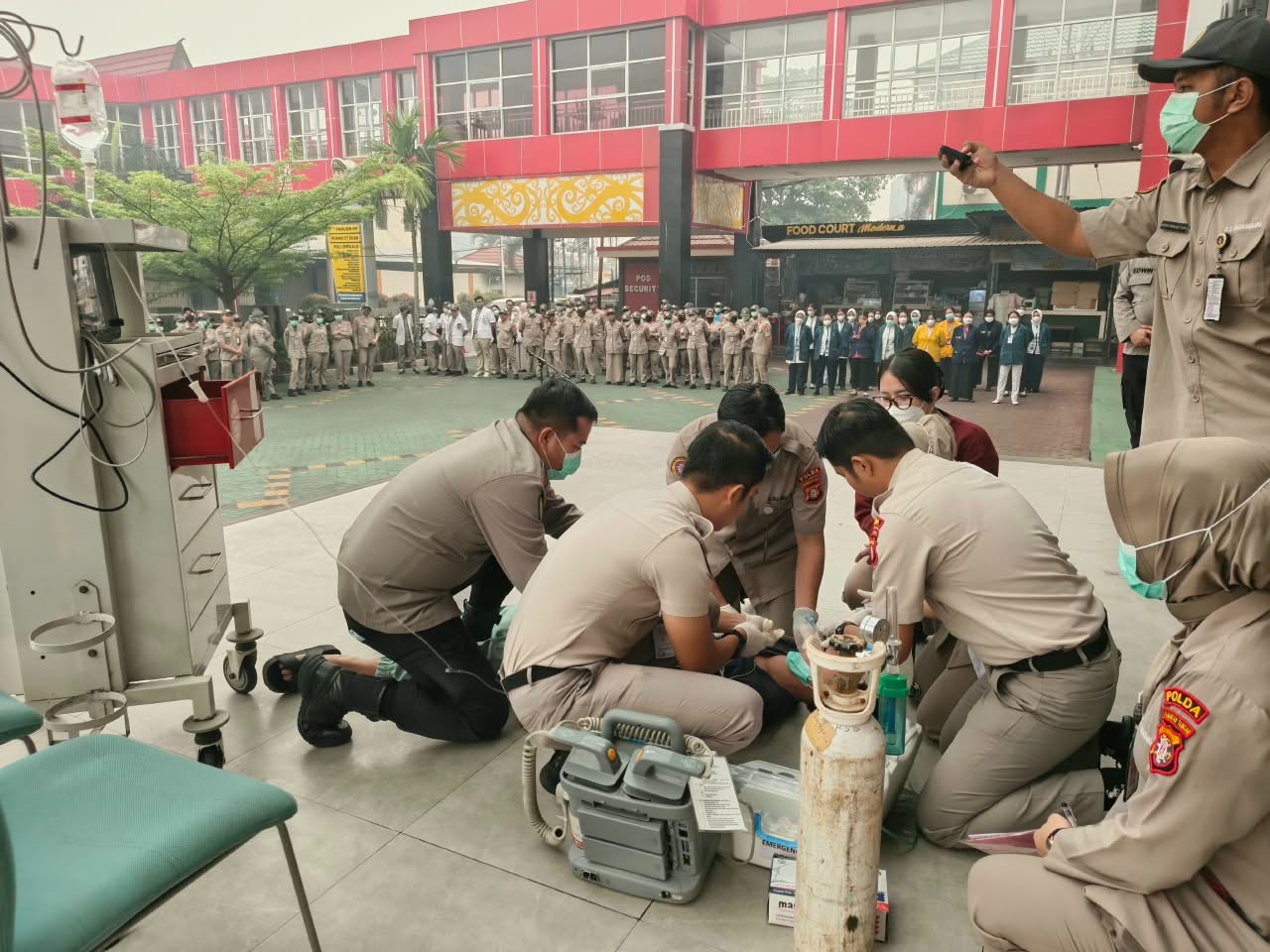 Perkuat Koordinasi dan Respons Kegawatdaruratan, Rumkit Bhayangkara Palangka Raya Gelar Simulasi Code Blue