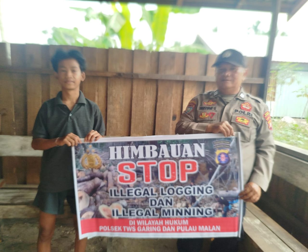 Polsek Tewang Sangalang Garing dan Pulau Malan Minta Warga Tidak Melakukan Aktivitas Ilegal Logging dan Ilegal Minning