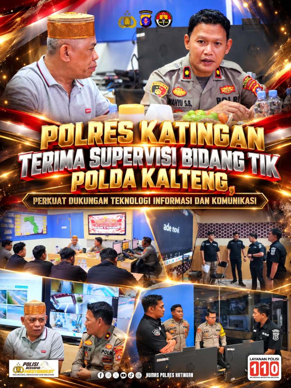 Polres Katingan Terima Supervisi Bidang TIK Polda Kalteng, Perkuat Dukungan Teknologi Informasi dan Komunikasi