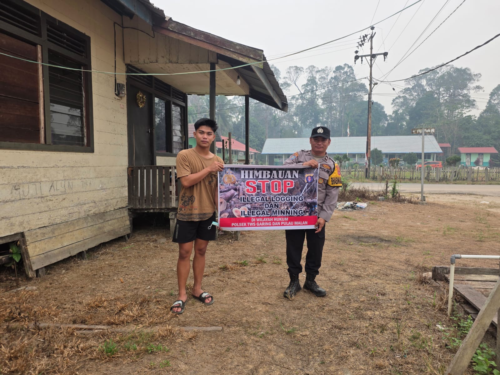 Polsek Tewang Sangalang Garing dan Pulau Malan Minta Warga Tidak Melakukan Aktivitas Ilegal Logging dan Ilegal Minning